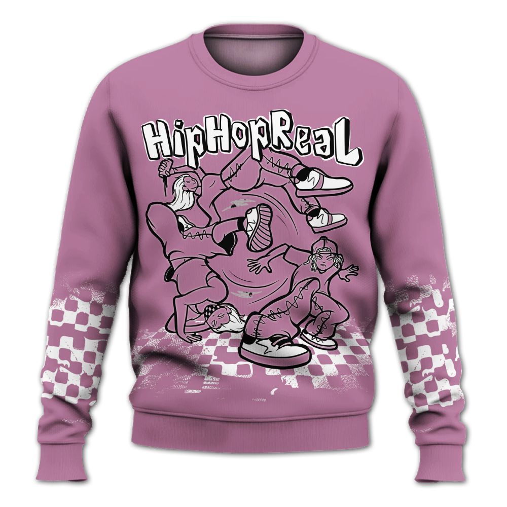 Sweatshirt To Match Neutral Grey Black White Orchid 4s - Feel Life Street Style All Over Print