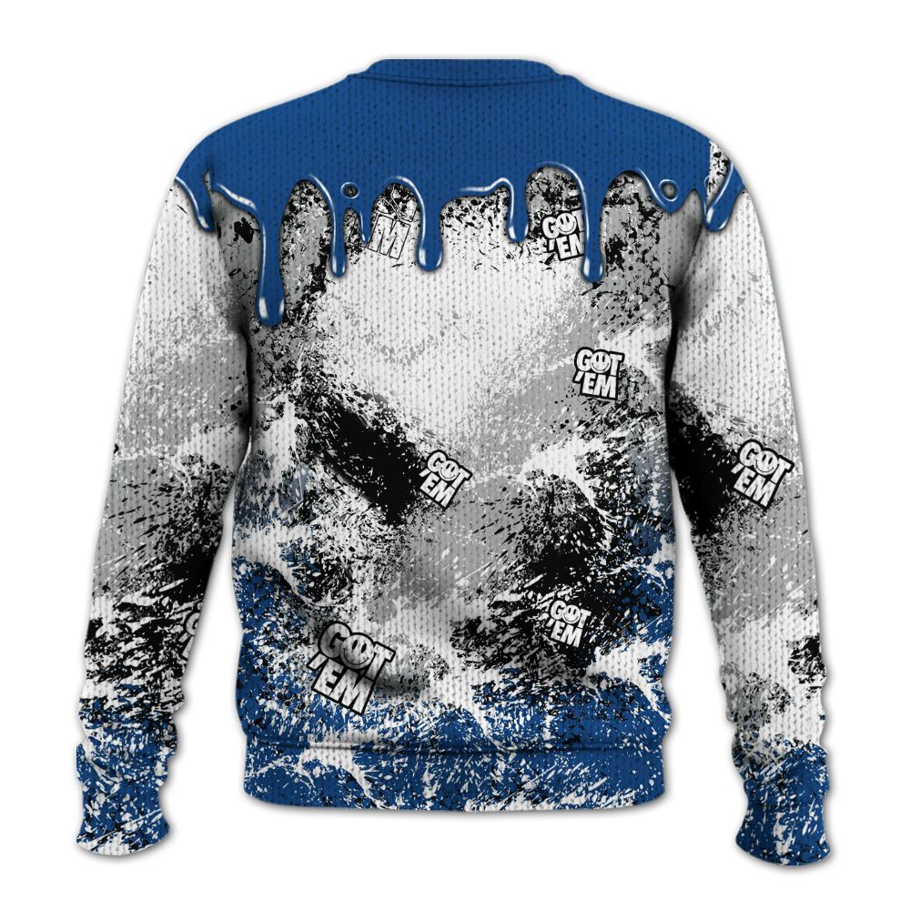 Knitted Sweater To Match Air Ship Royal Blue - Dripping 23 Drip