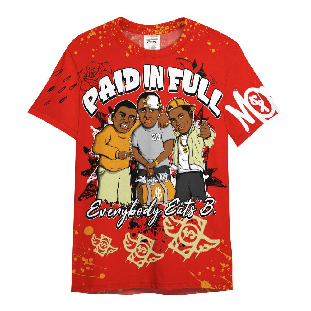Shirt To Match Retro Sunset 2026 5s - Everybody Paid In Full Crayon All Over Print