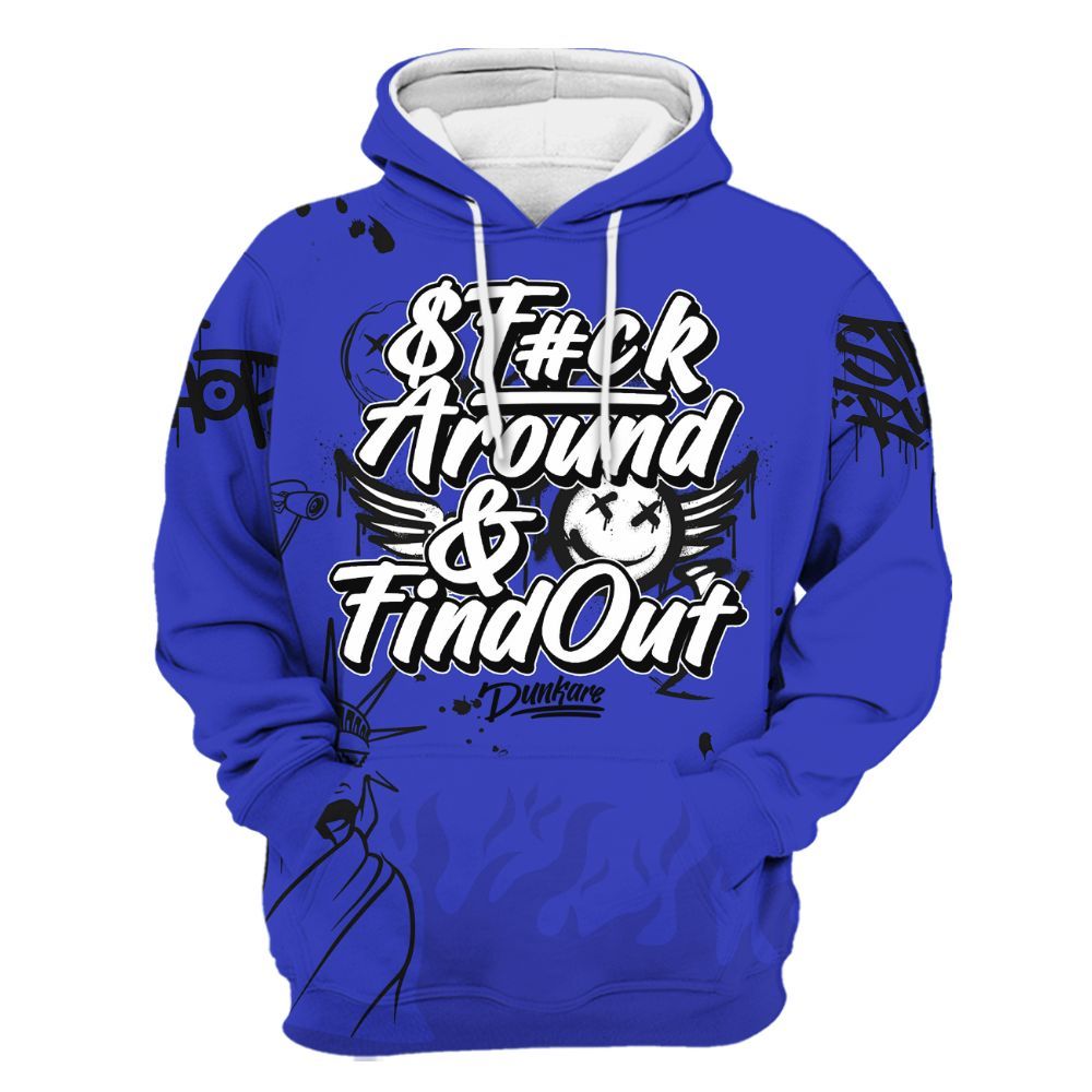 Hoodie To Match Retro Black Concord 12s - Graphic Fck Around Find Out All Over Print