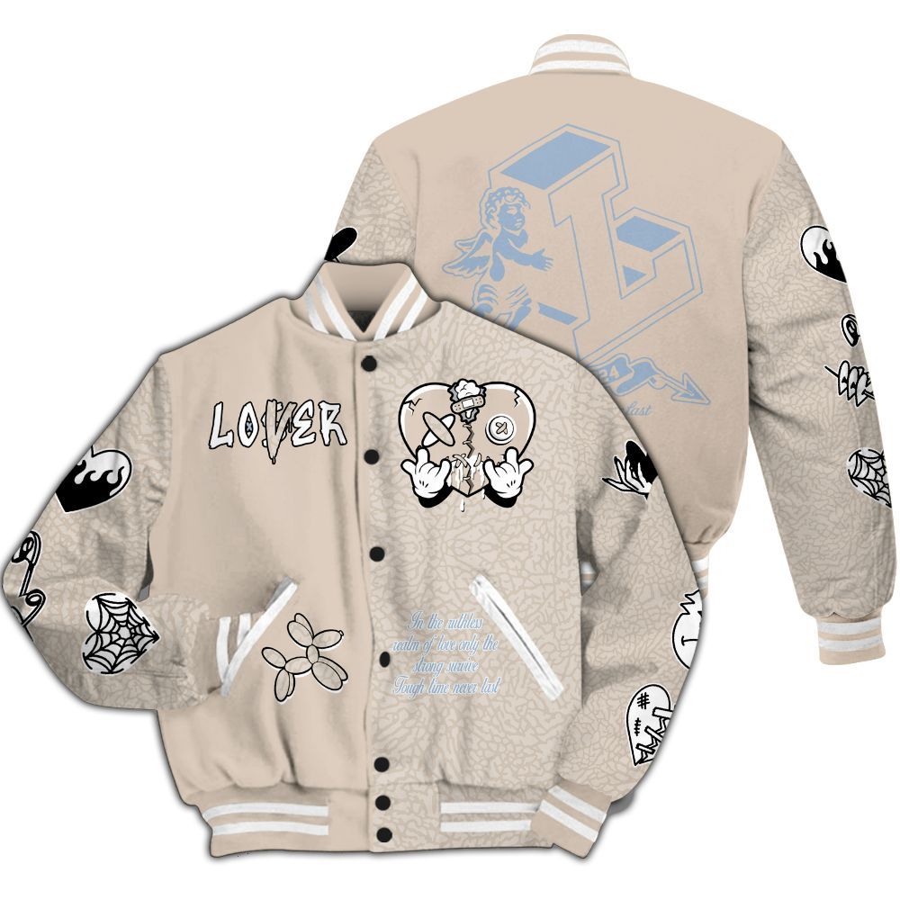 Varsity Jacket To Match Desert Sand 3s - Loser Lover Heartbreak All Over Print