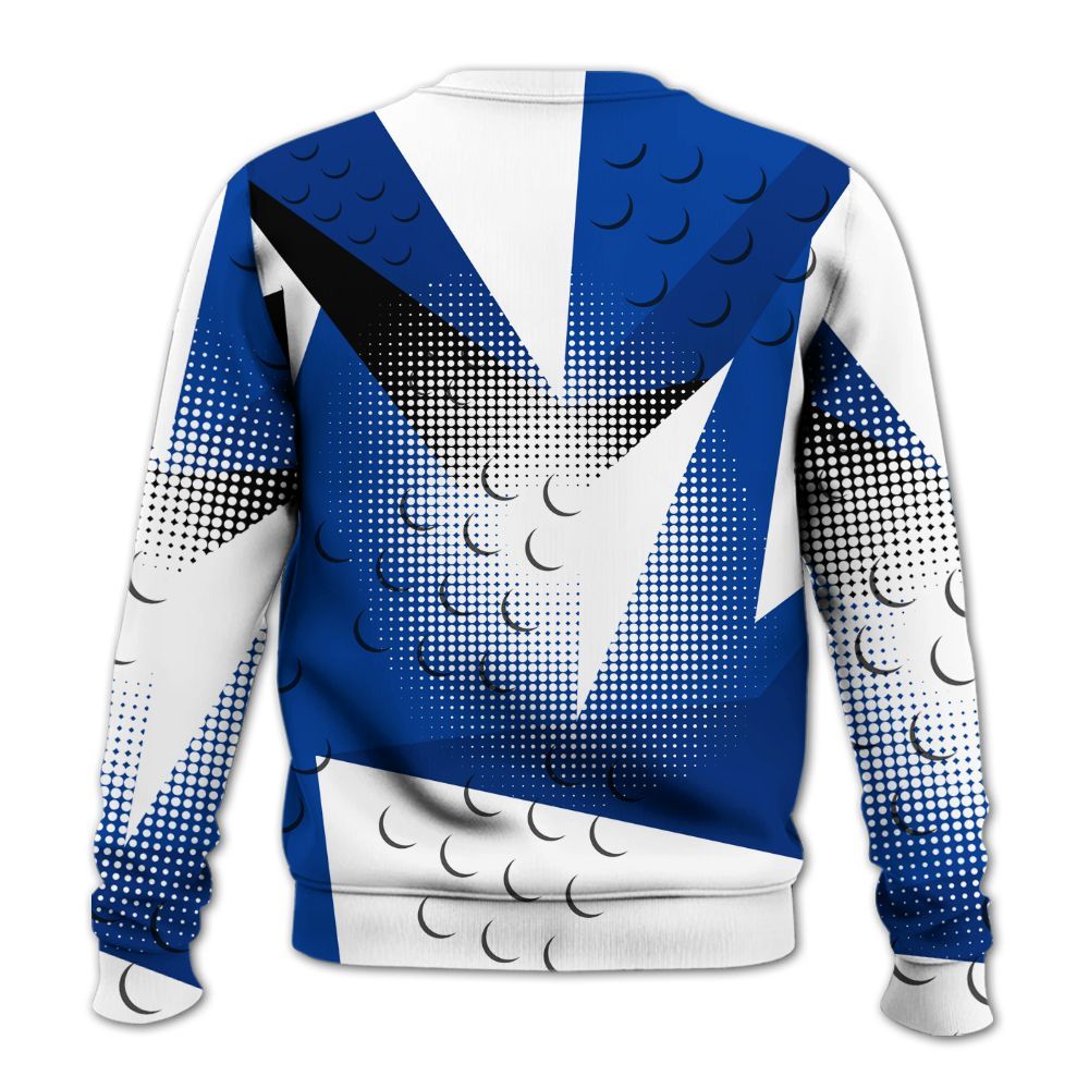 Sweatshirt To Match Hyper Royal 12s - Poly Custom Name Number 23 5s All Over Print