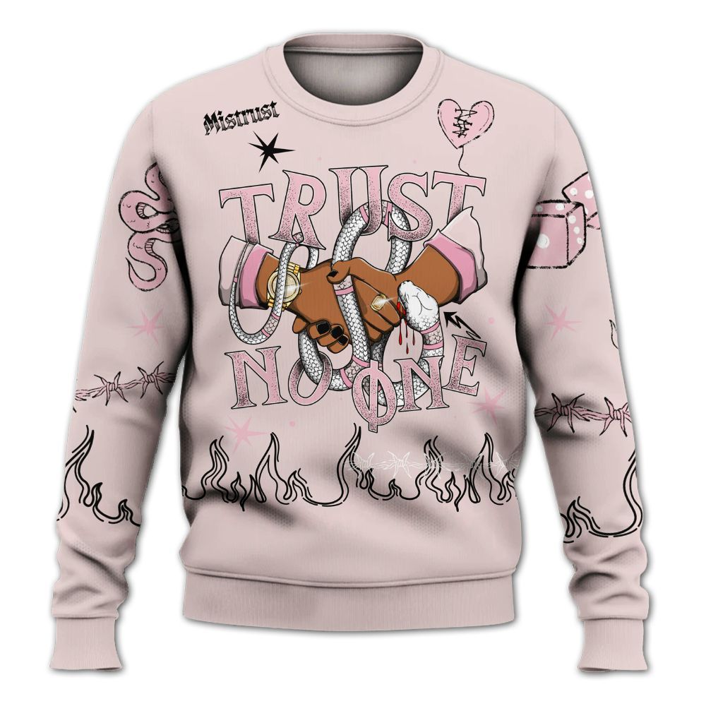 Sweatshirt To Match Dunk Low KD 17 Aunt Pearl - Trust No One Snake-Bite Doodle Crayon All Over Print