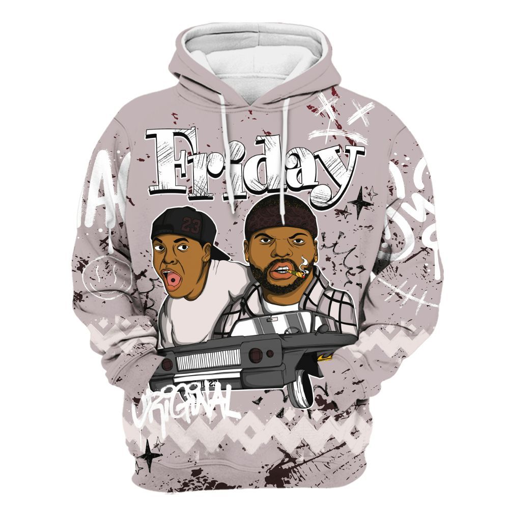 Hoodie To Match AMM Air Smokey Mauve 6s - Friday Sneaker Crayon All Over Print