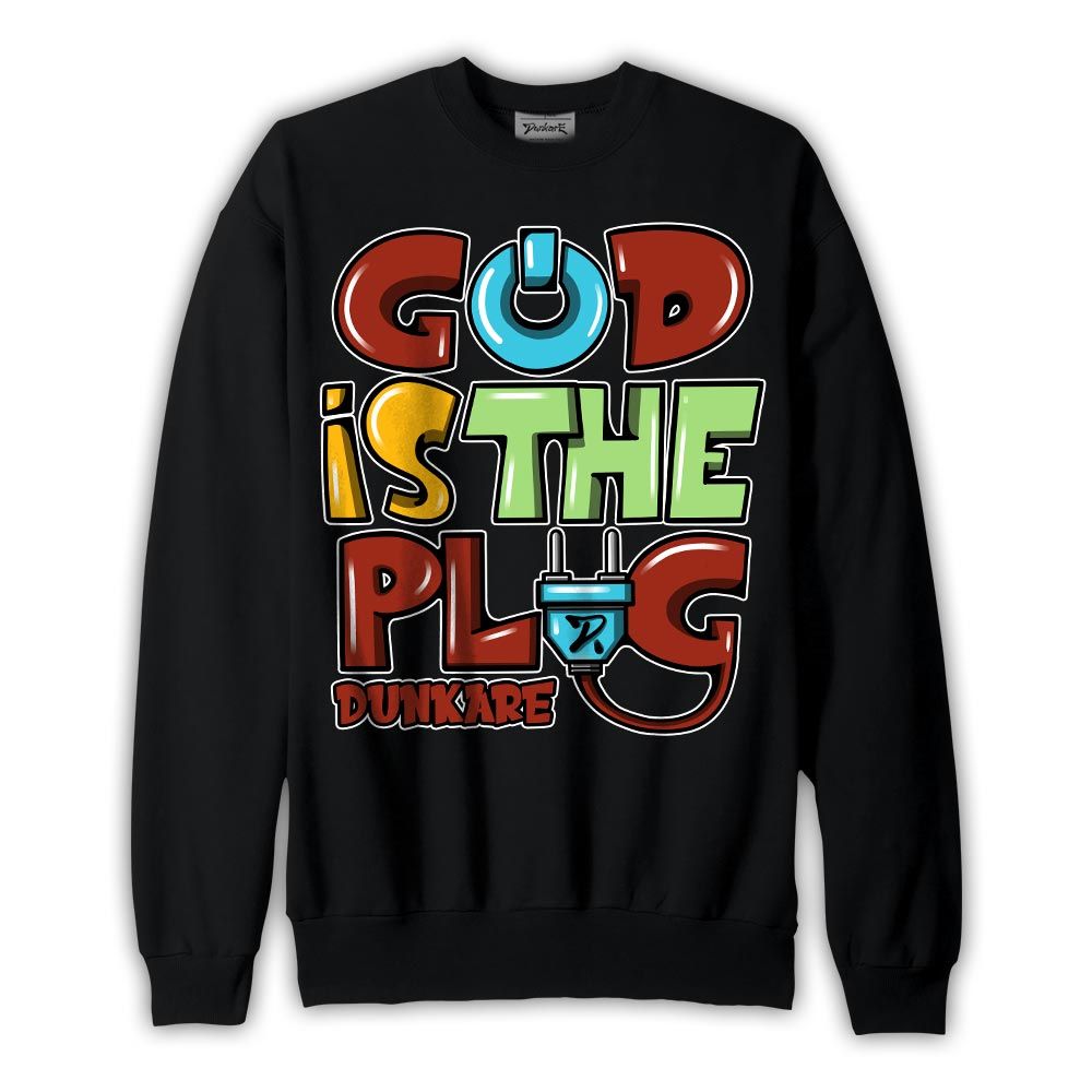 Sweatshirt To match SB Dunk Di'Orr Greenwood Sweatshirt - God Is The Power Cord Graffiti Graphic