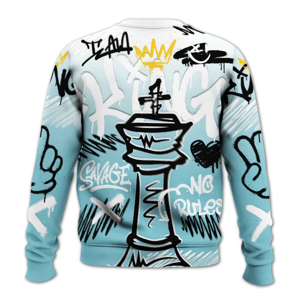 Sweatshirt To Match Low Legend Blue 11s - Street King Chess Streetwear All Over Print