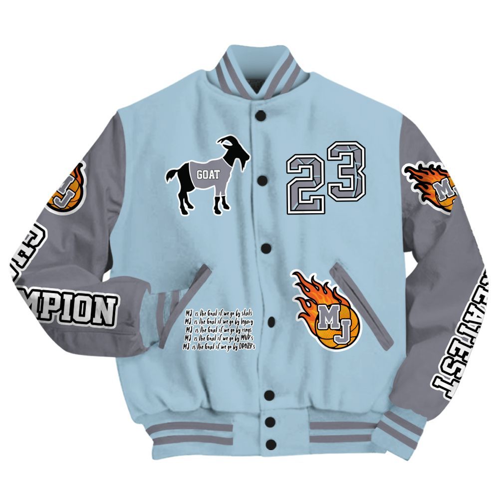 Varsity Jacket To Match Chambray 7s - 23 G.0.A.T Jump Up Basketball All Over Print