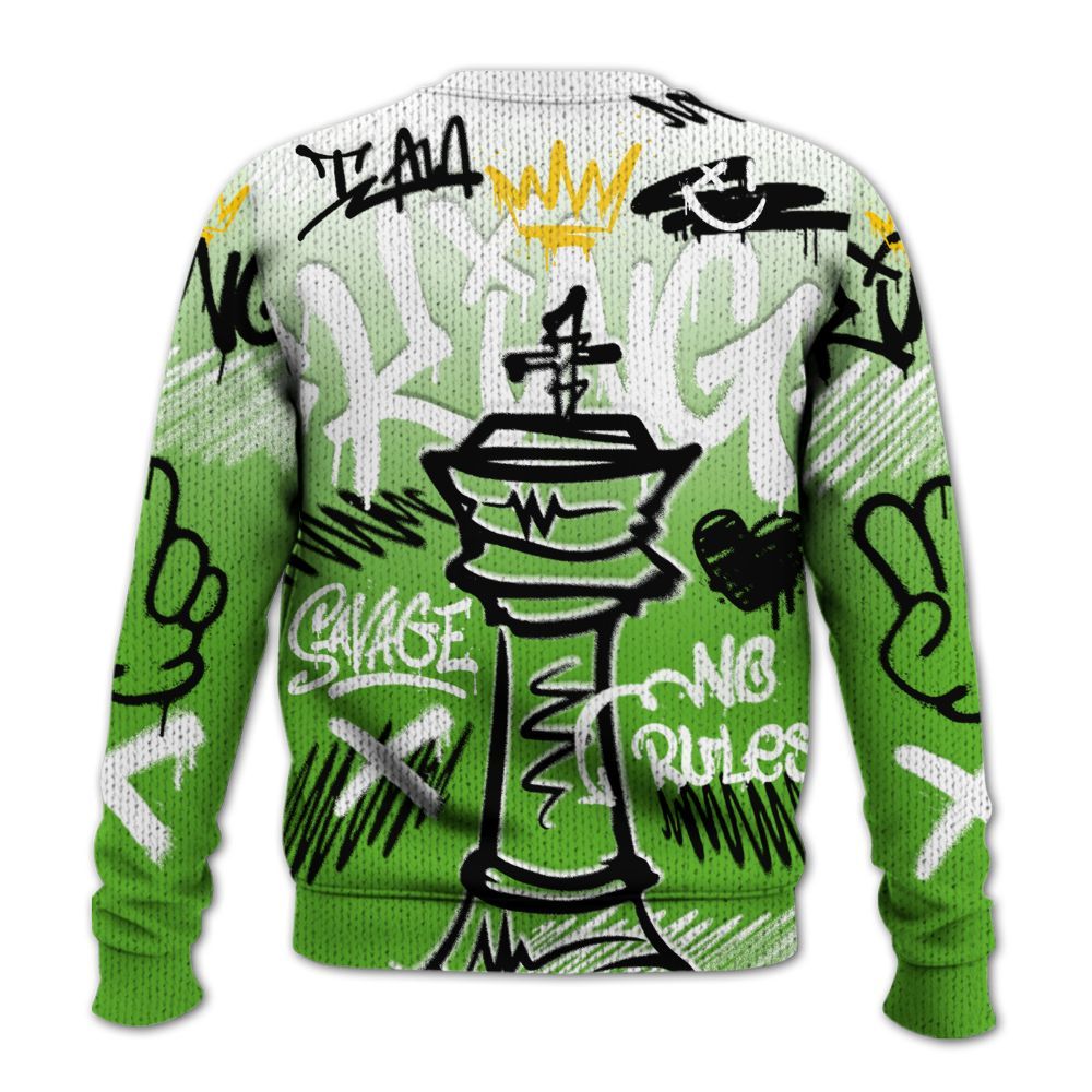 Knitted Sweater To Match Air Foamposite One Volt - Street King Chess Streetwear