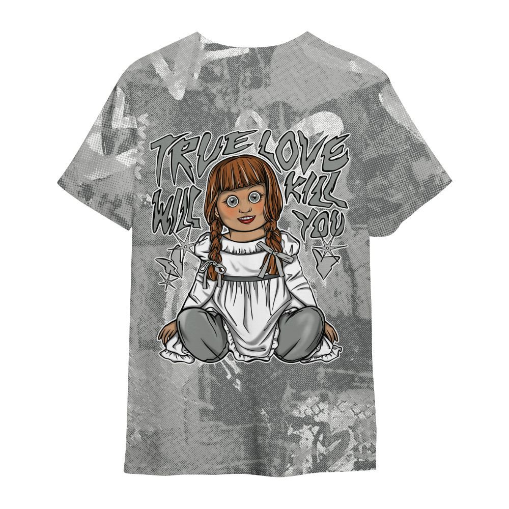 Shirt To Match Retro Wet Cement 4s - Genuine Loves Bear Heart Grunge All Over Print