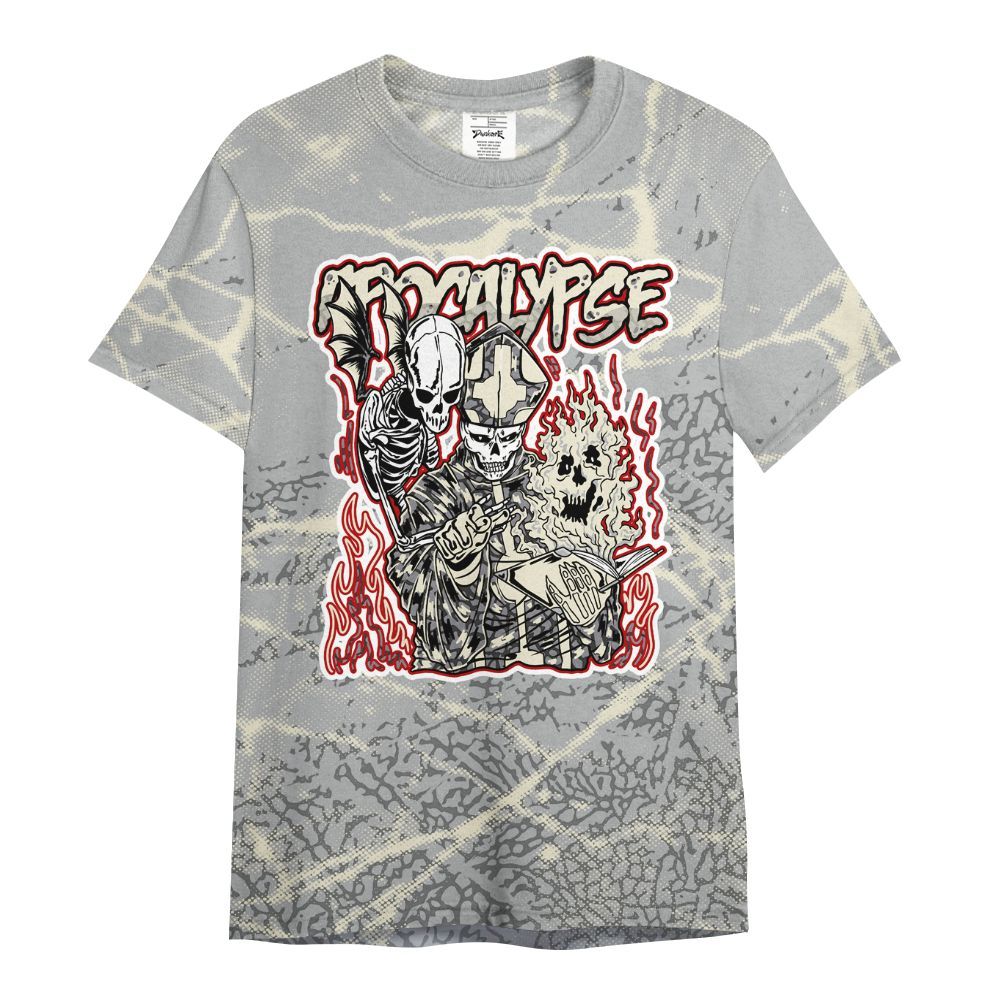 Shirt To Match Cement Grey 3s - Apocalypse Skeleton Profound All Over Print