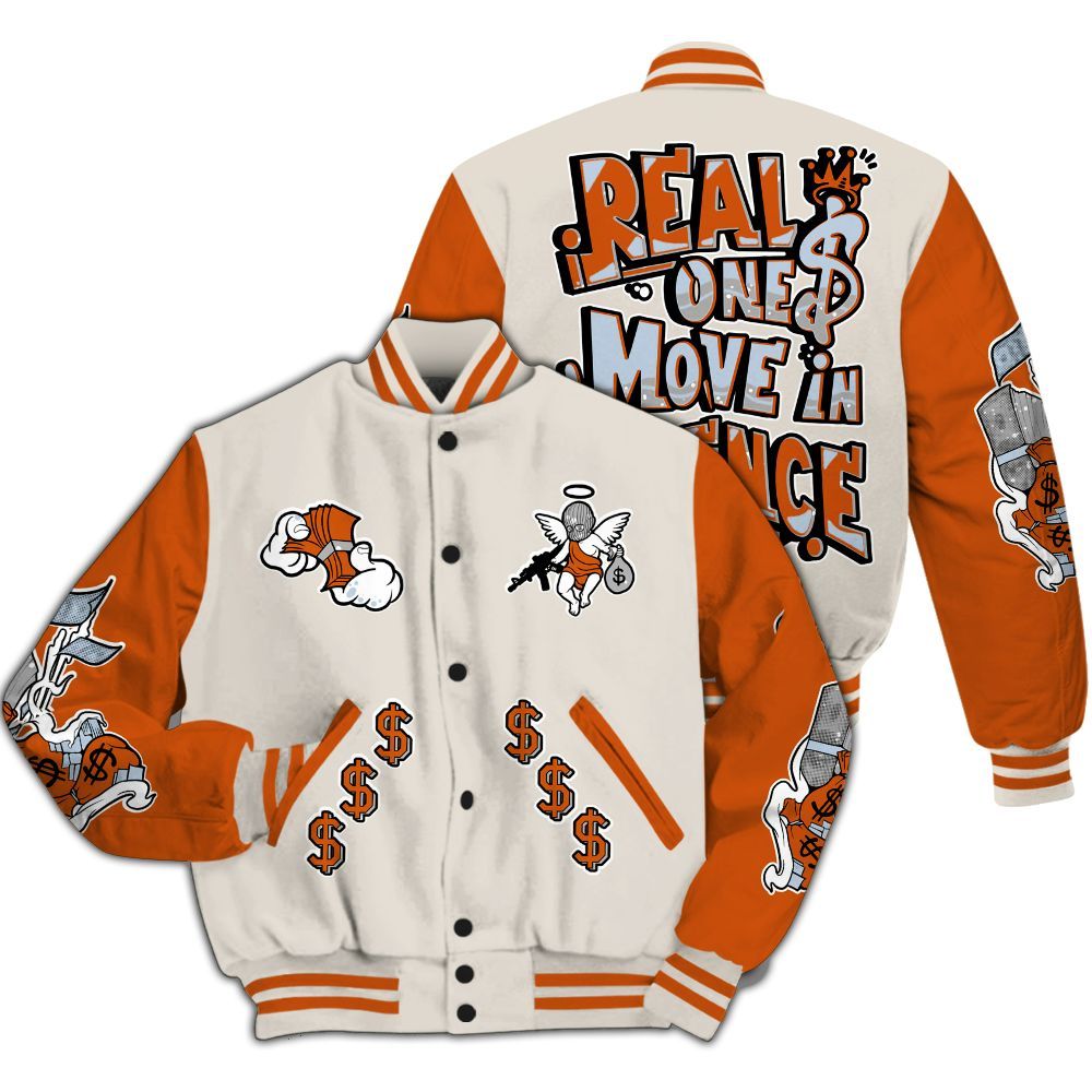Varsity Jacket To Match SE Craft 5s - Ones Move In Silence Graphic All Over Print