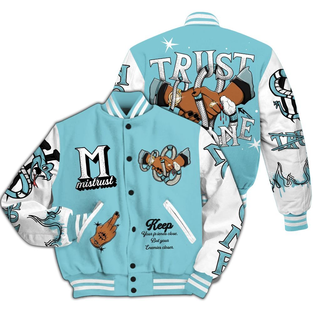 Varsity Jacket To Match Low Legend Blue 11s - Trust No One Snake-Bite Street Style All Over Print