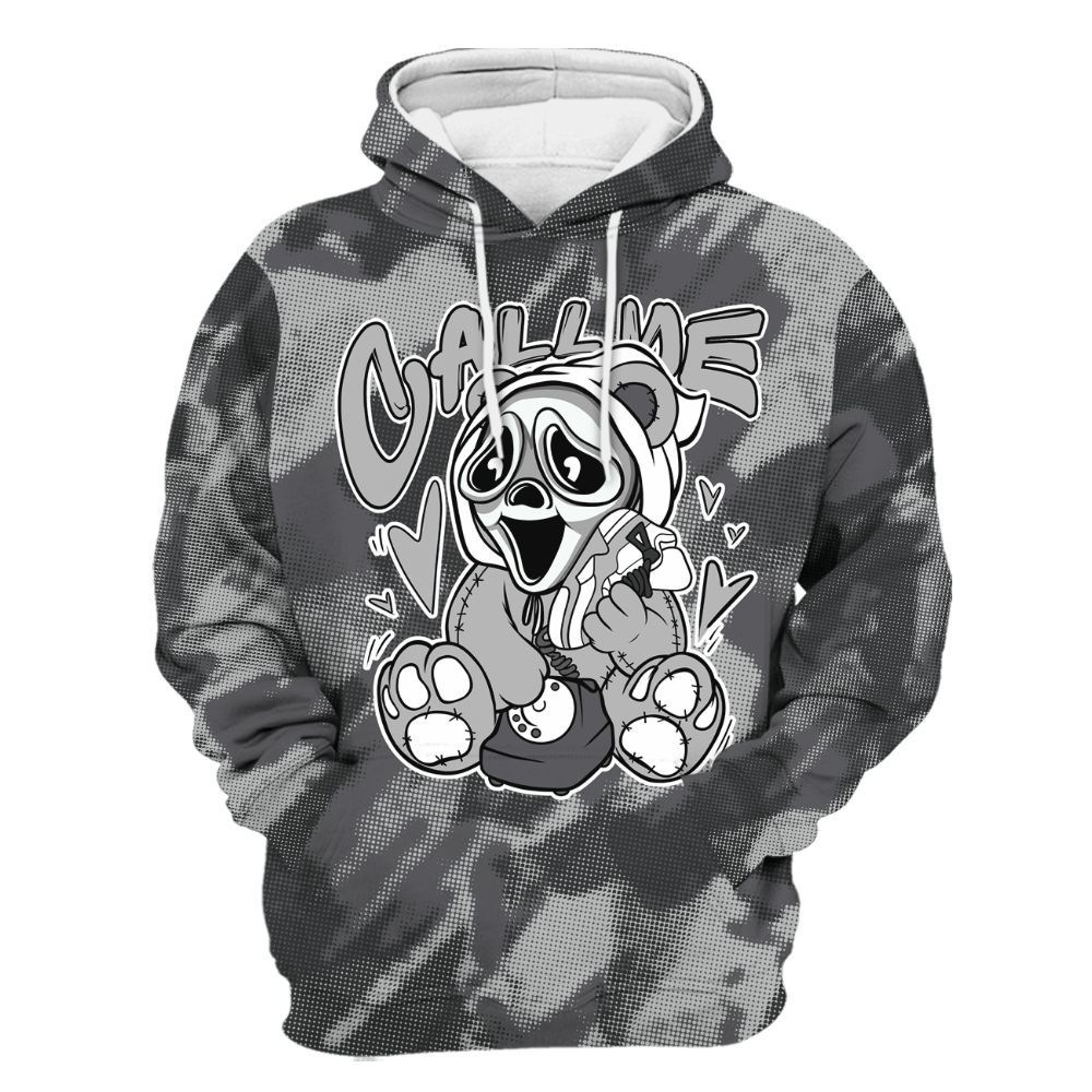Hoodie To Match White Thunder 4s - Call Me Bear Abstract Halftone All Over Print