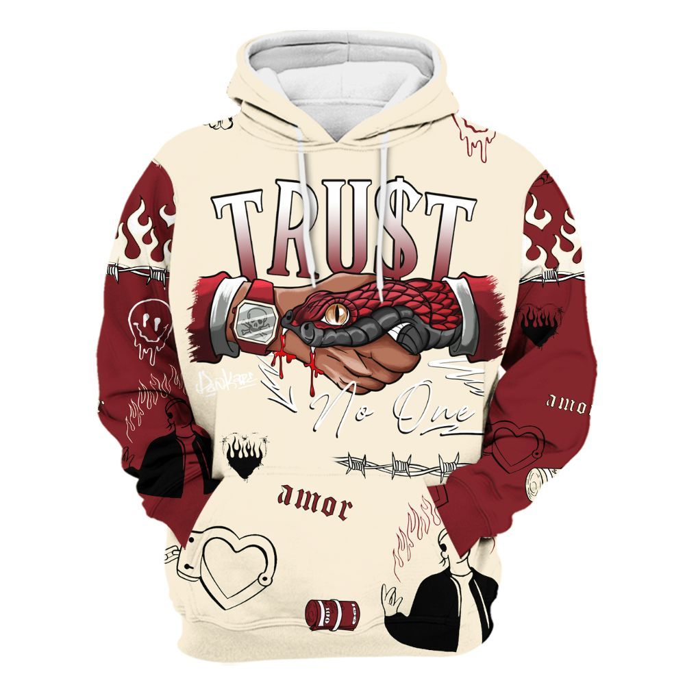 Hoodie To Match Valentine's Day 2026 4s - Snake Trust No One All Over Print