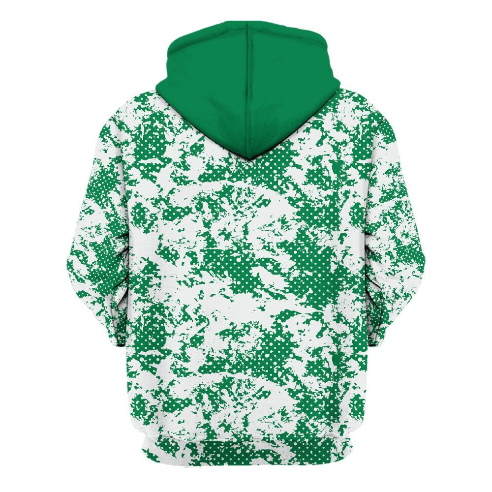 Hoodie To Match Lucky Green 2s - Show Me The Money Retro All Over Print