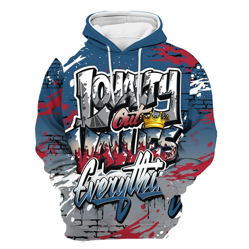 Hoodie To Match Rare Air 3s - Values Of Loyalty Drip All Over Print