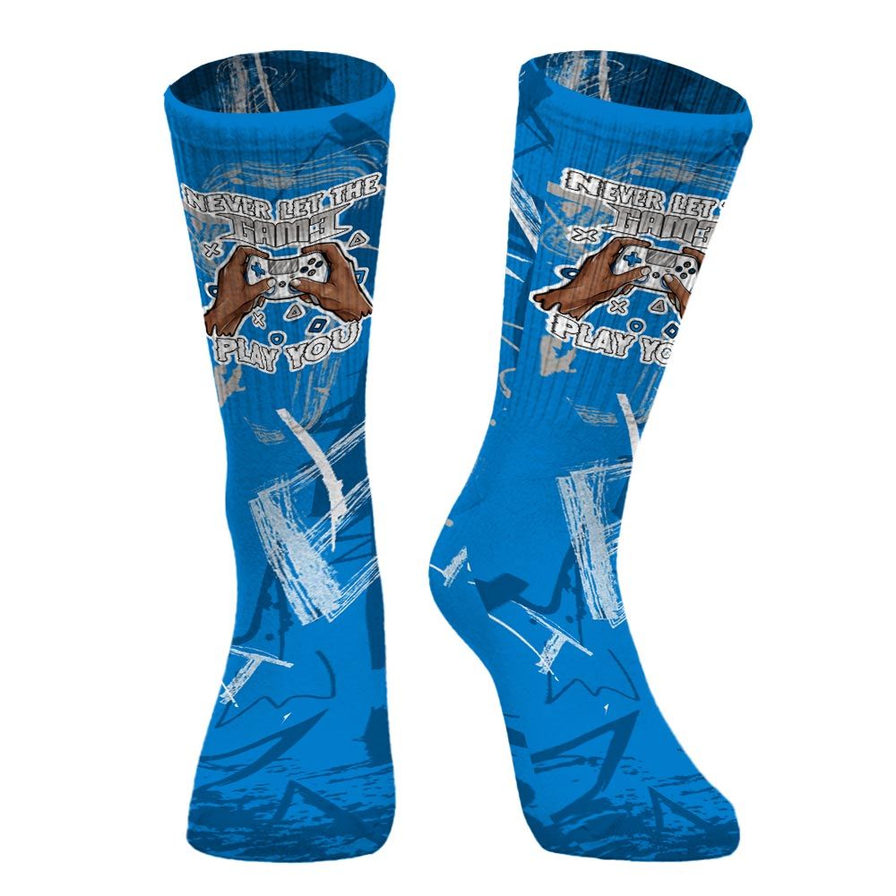 Sock To Match Military Blue 4s - PlayGame Human Messyz