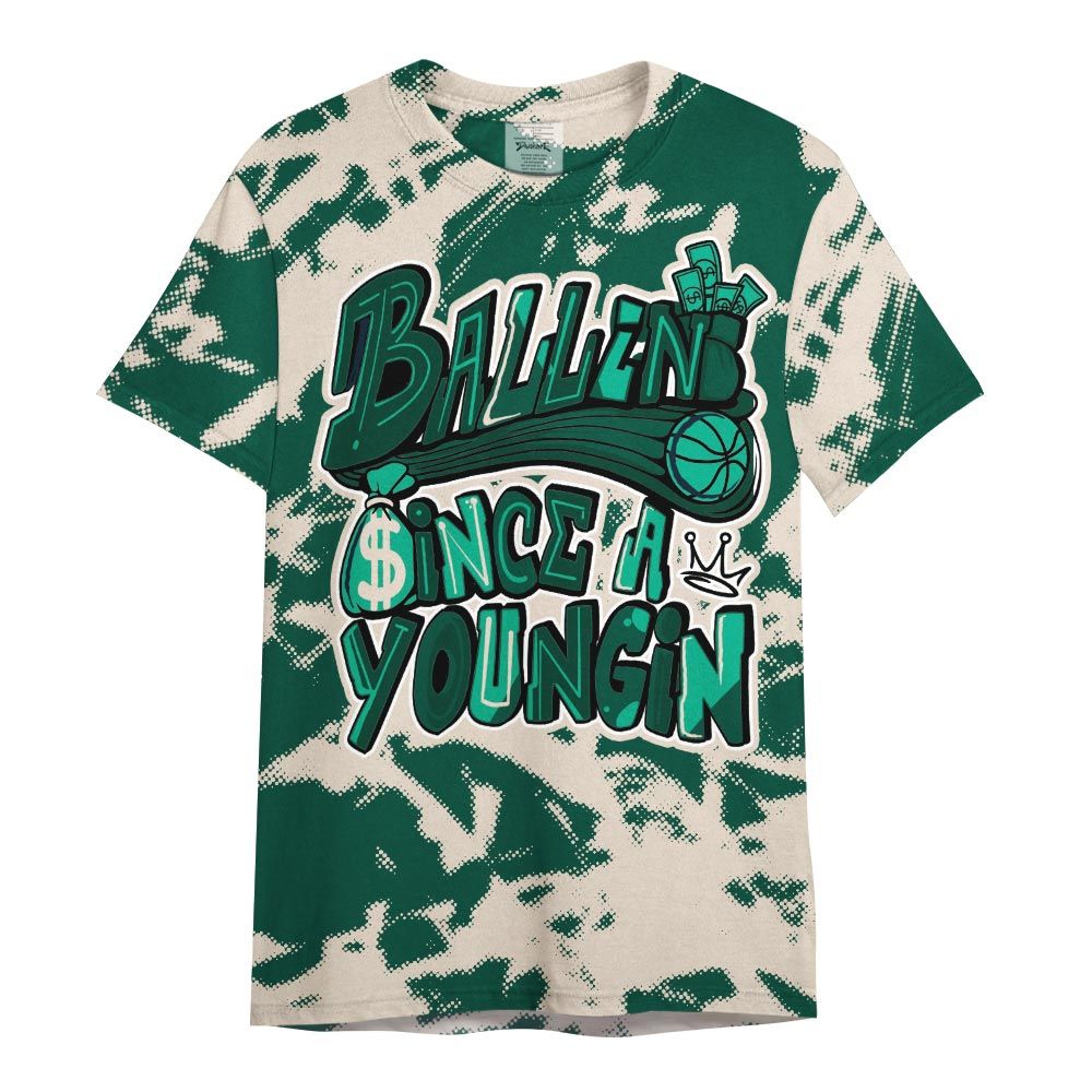 Shirt To Match Oxidized Green 4s - Ballin' Since A Youngin Abstract Shirt Unisex