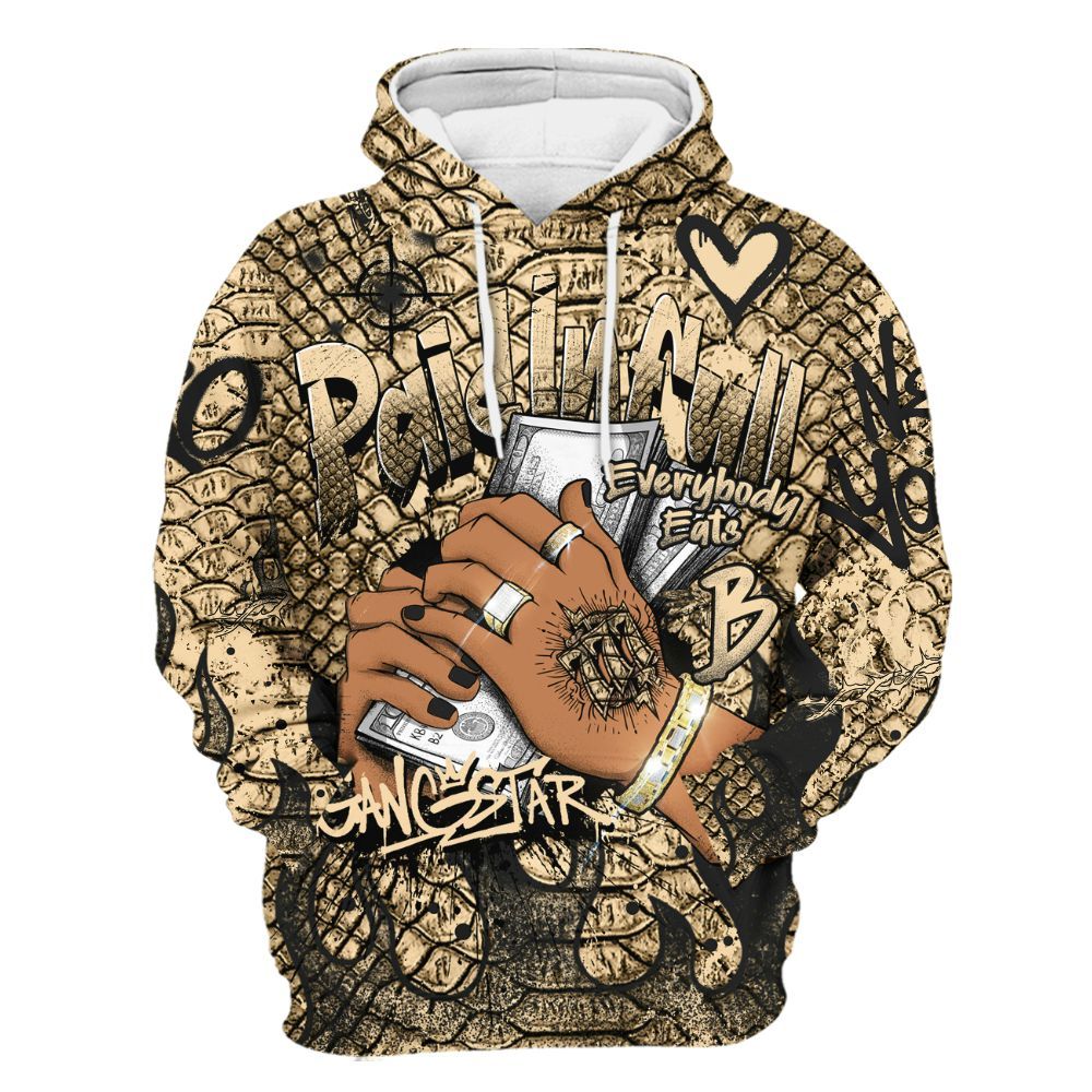 Hoodie To Match Kobe 9 EM Mambacita - Lucky Money Paid In Full Graffiti All Over Print