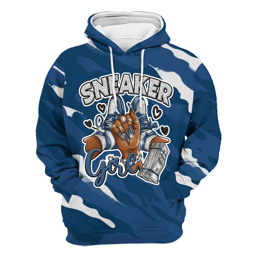 Hoodie To Match High OG Midnight Navy 1s - Sneakerz Girlz Colored All Over Print