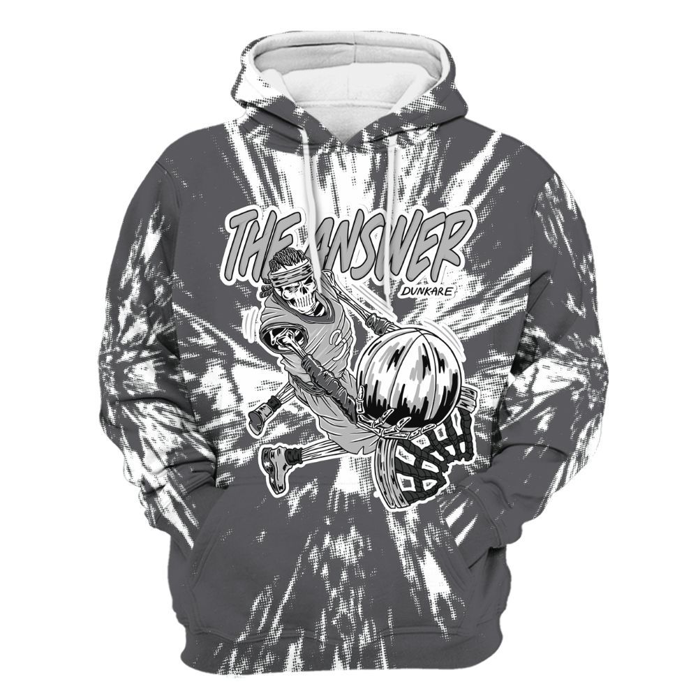 Hoodie To Match White Thunder 4s - The Answer Skeleton Luxury All Over Print