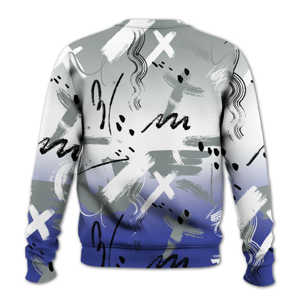 Sweatshirt To Match Shox TL Royal - Money Hustle Grind Pray All Over Print