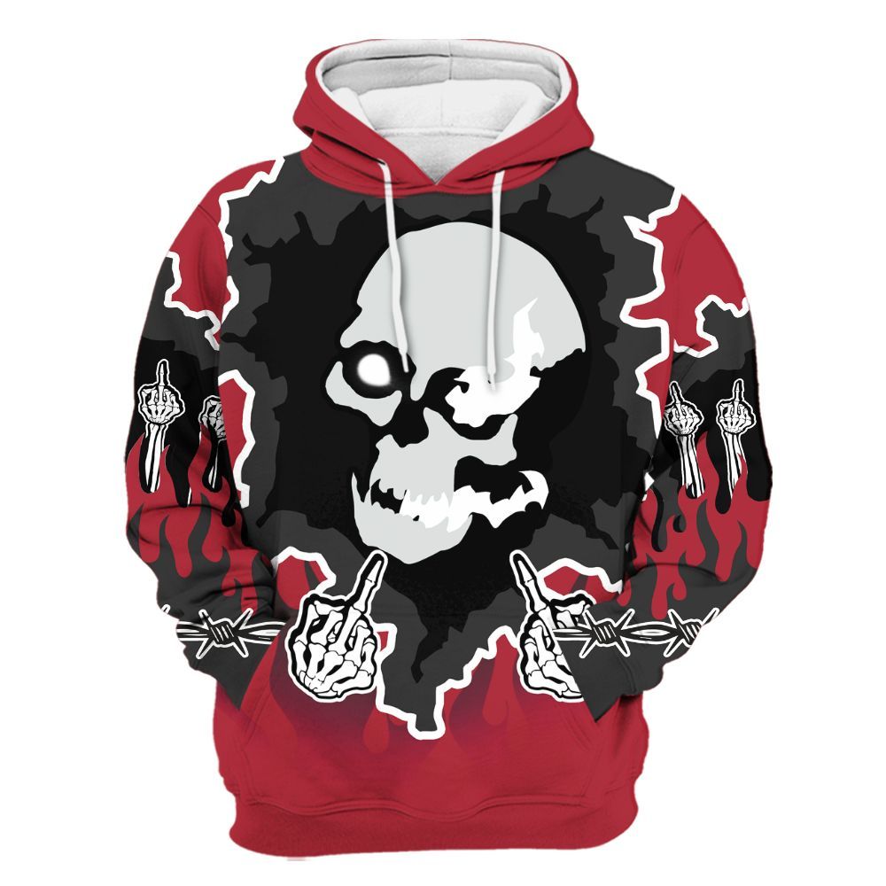 Hoodie To Match Black Toe 14s - F Around Find Out Graphic Trapped All Over Print