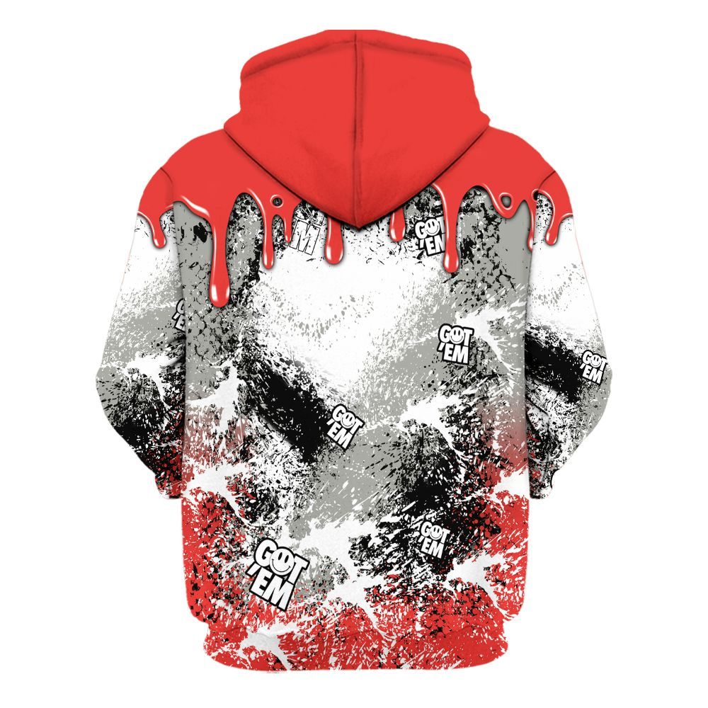 Hoodie To Match Vomero 5 Bright Crimson - Dripping 23 Drip All Over Print