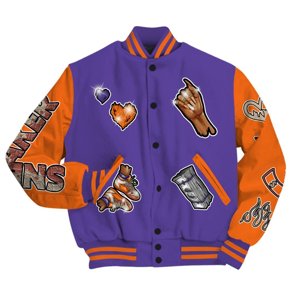 Varsity Jacket To Match Air Max Waffle SP Voltage Purple - Sneakerz Girlz All Over Print