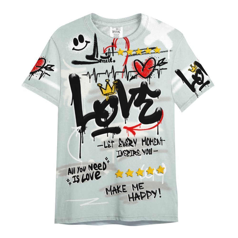 Shirt To Match Book Moss Point 1s - Happy Love Beats Graffiti All Over Print