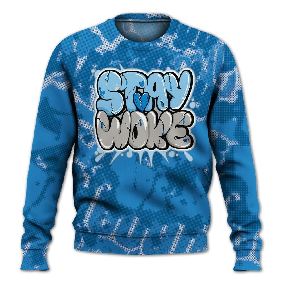 Sweatshirt To Match Industrial Blue 4s - Stay And Woken Street All Over Print