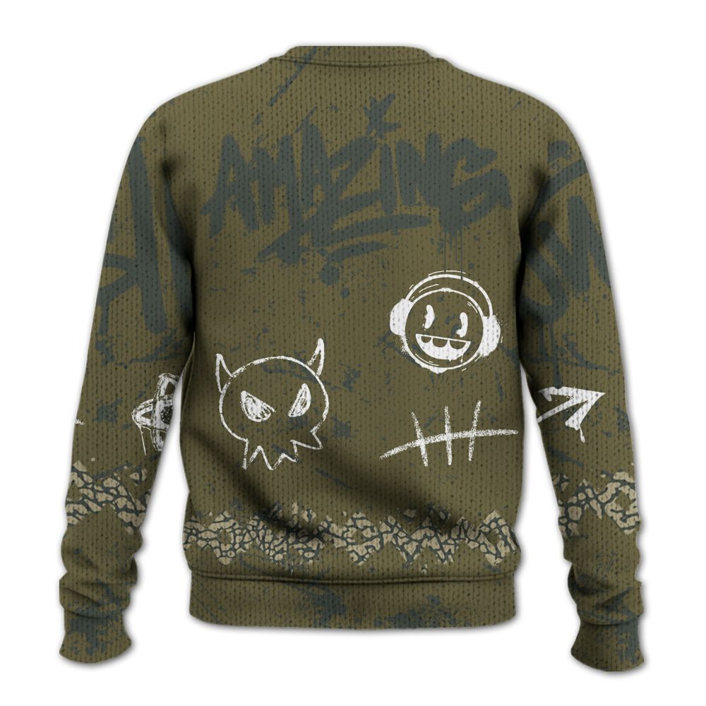 Sweater To Match Retro Family Affair 3s - Friday Sneaker Crayon Graphic