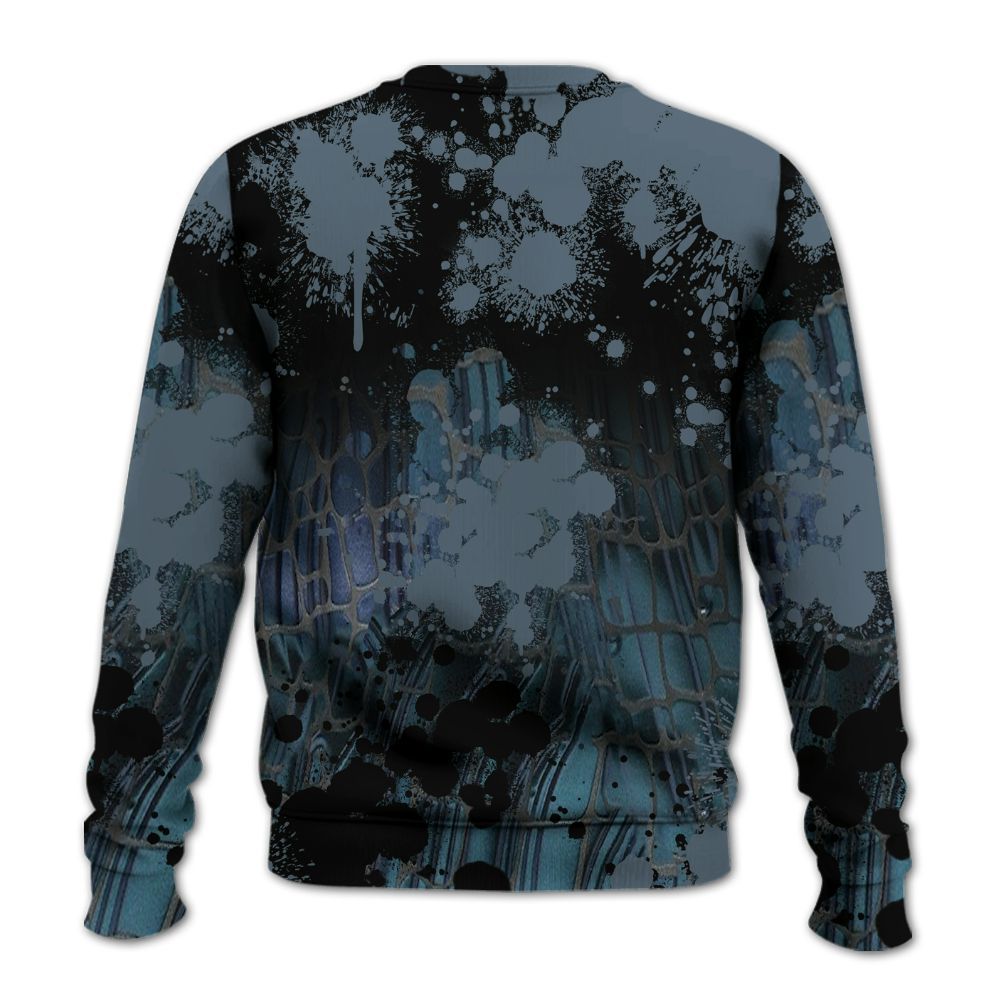 Sweatshirt To Match Air Foamposite Kazuya Mishima - God Blessed Ink Drip All Over Print
