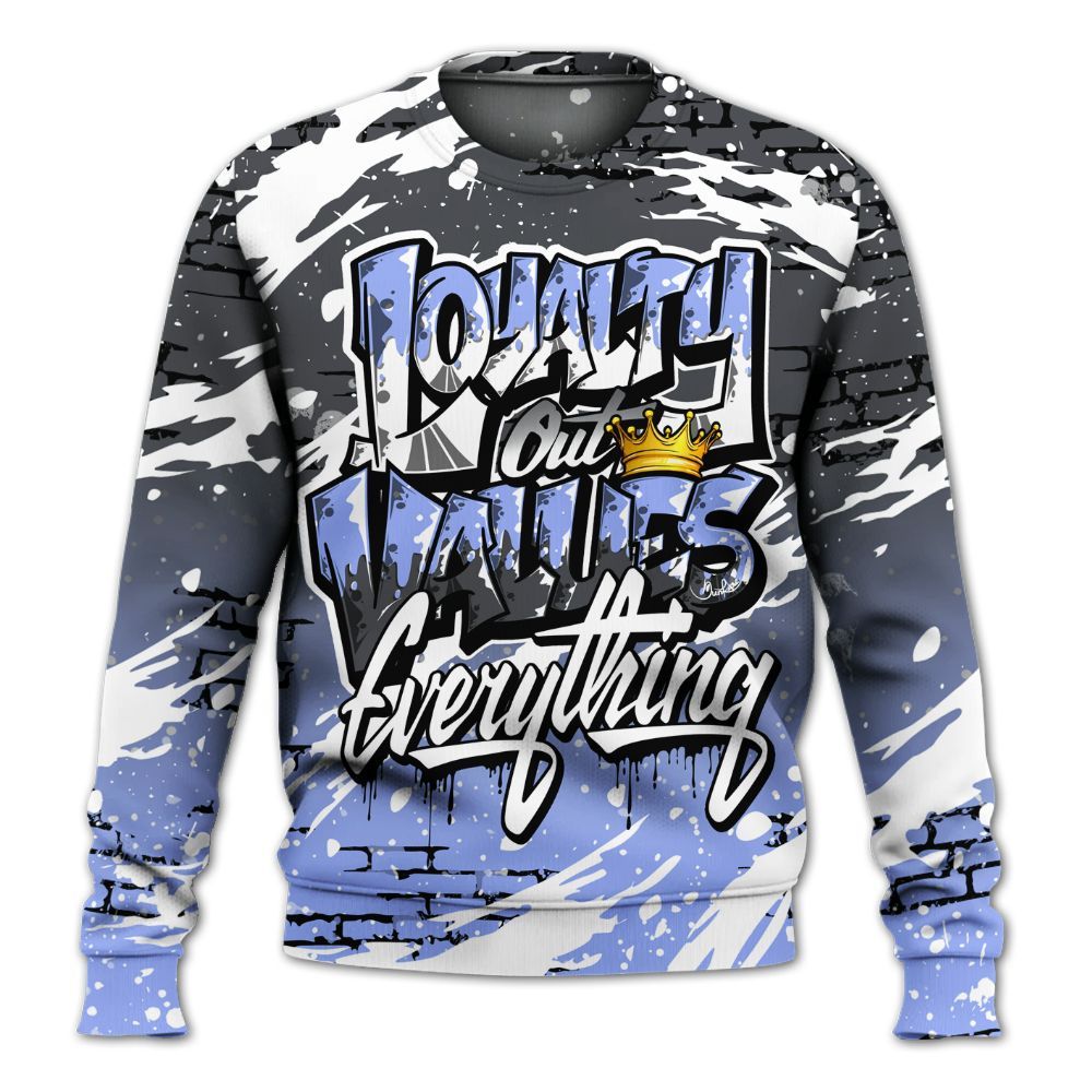 Sweatshirt To Match Retro Awake Racer Blue - Values Of Loyalty Drip All Over Print