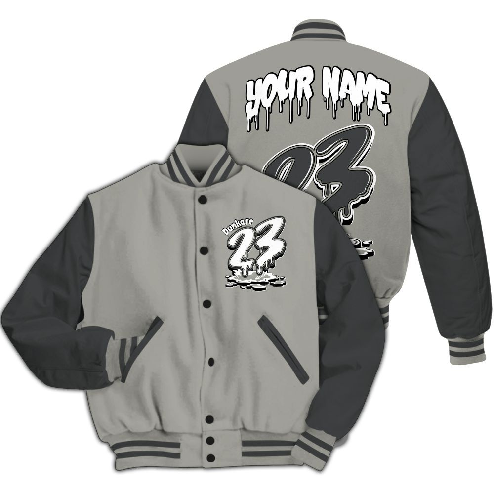 Varsity Jacket To Match High Satin Shadow 1s - Custom Name 23 Drip All Over Print