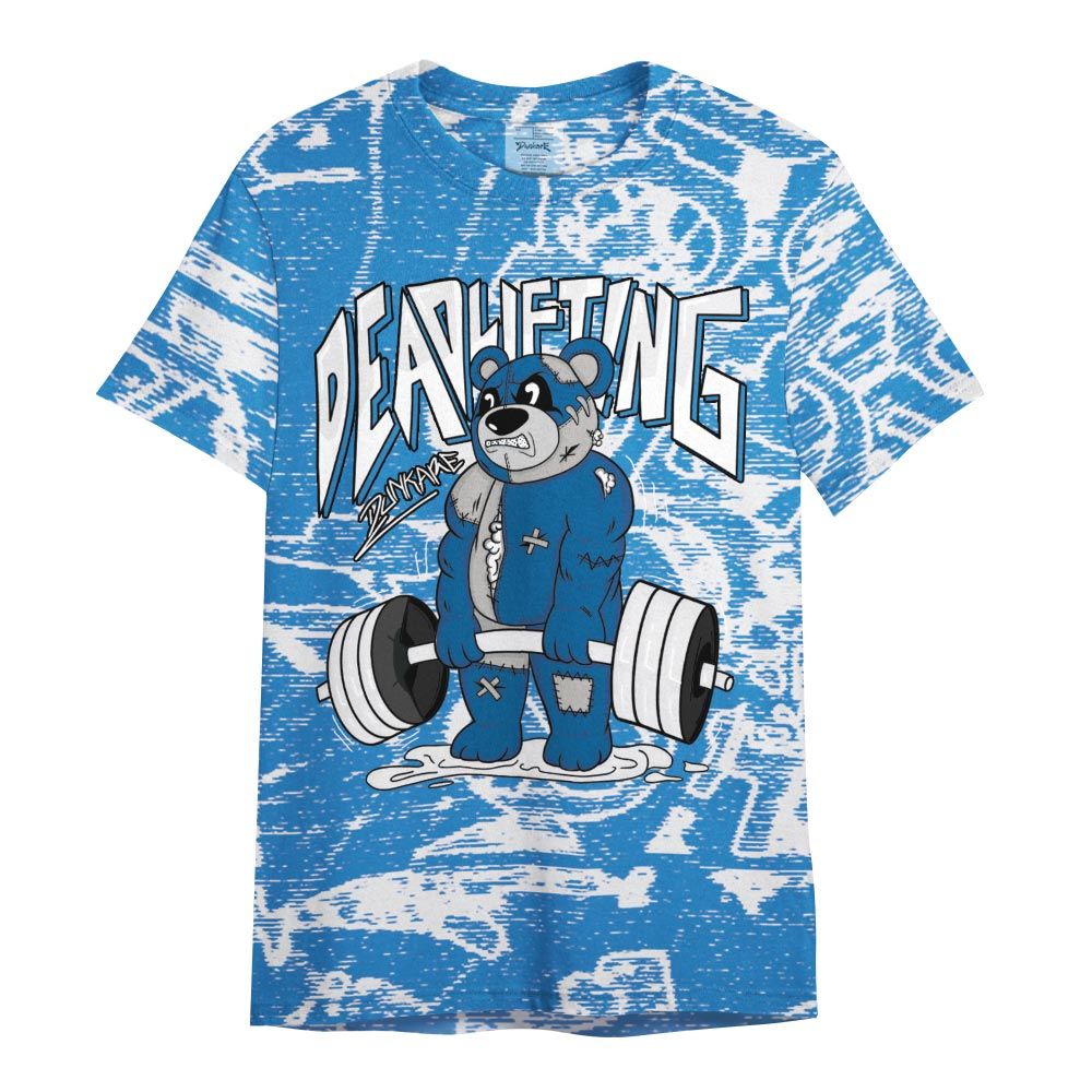 Shirt To Match Industrial Blue 4s - Deadlifting Bear Avant-garde Shirt Unisex
