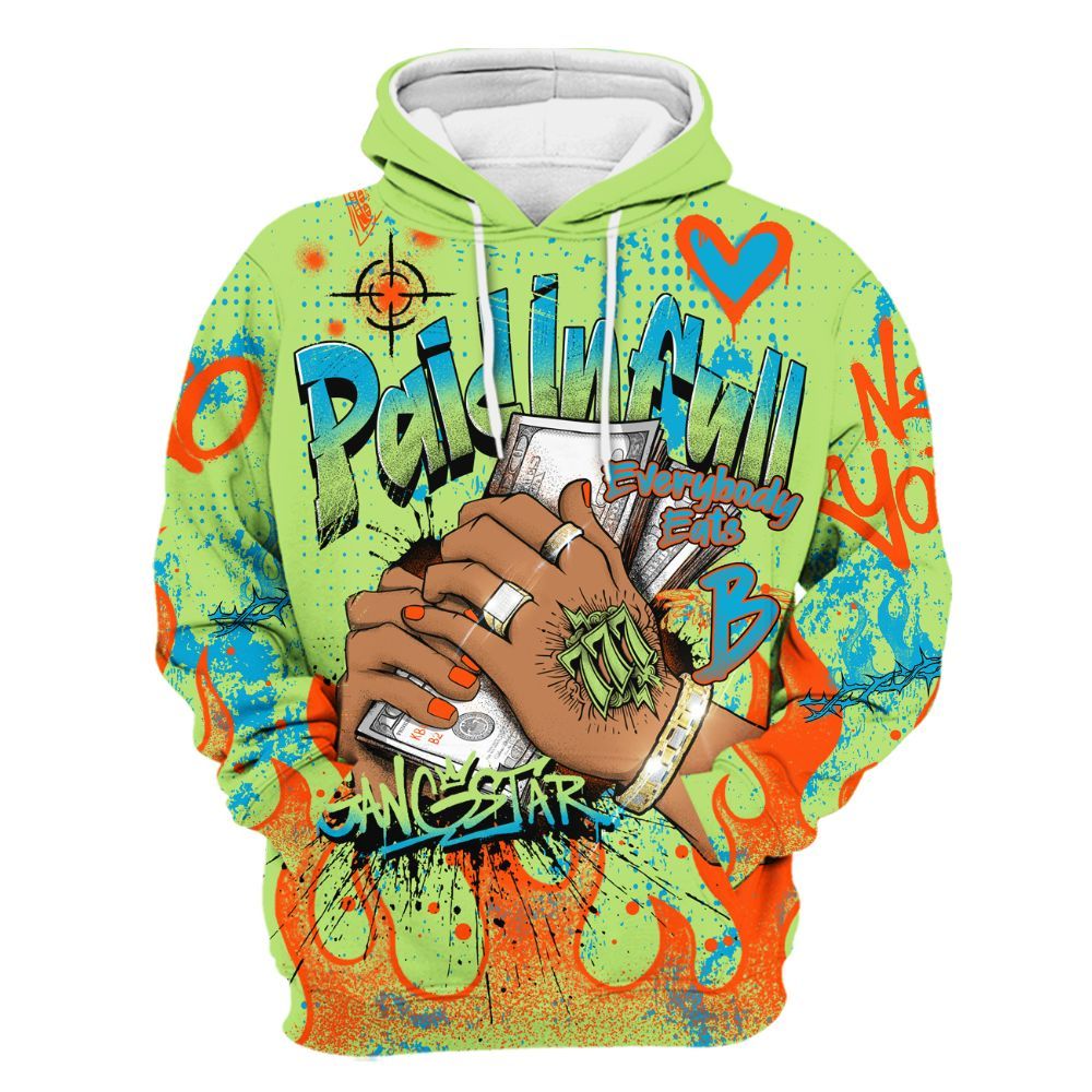 Hoodie To Match Kobe 9 Elite What The - Lucky Money Paid In Full Graffiti All Over Print