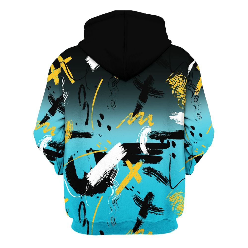 Hoodie To Match Retro Aqua 5s - Money Hustle Grind Pray All Over Print