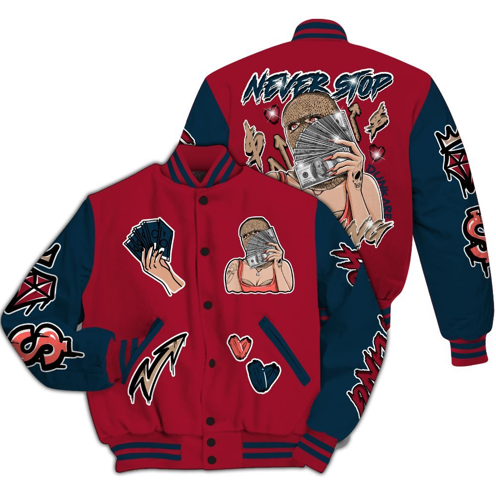 Varsity Jacket To Match Mid Multi Color 2022 1s - Hustling Unique All Over Print