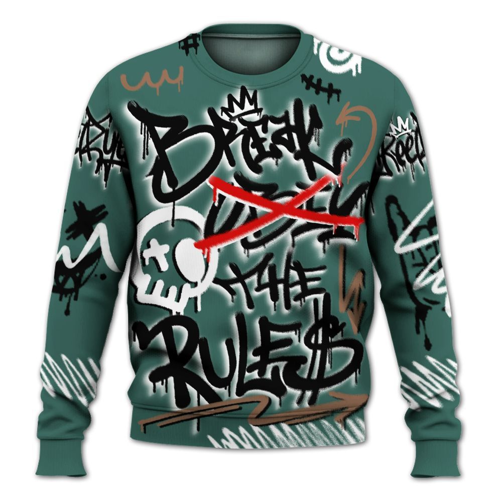 Sweatshirt To Match Low OG Oxidized Green 1s - Break Rules Streetwear All Over Print