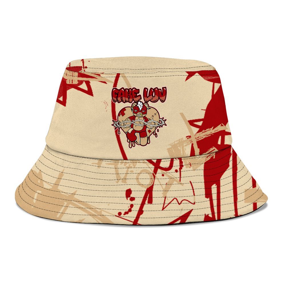 Bucket Hat To Match Dunk Low Strawberry Waffle - False Romance Hugz Messyz Graphic