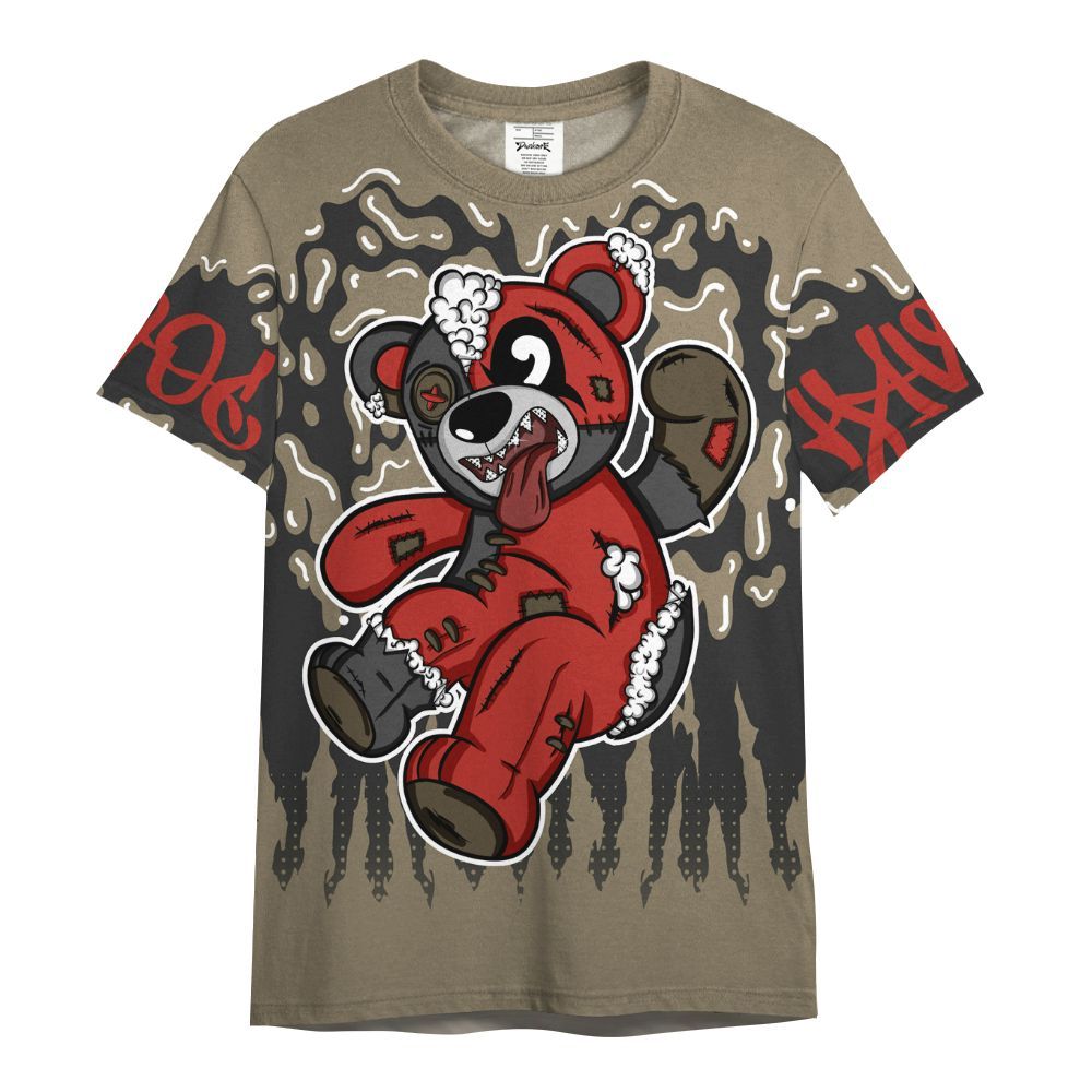 Shirt To Match Olive 9s - Havok Bear Dripping All Over Print