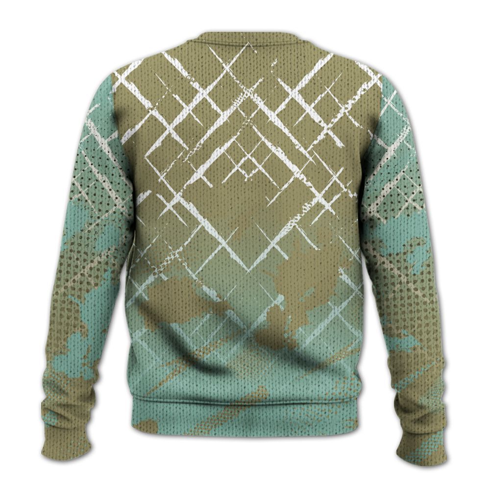 Knitted Sweater To Match Dunk Low Suede Olive Aura - Halftone Stand Business Dripping