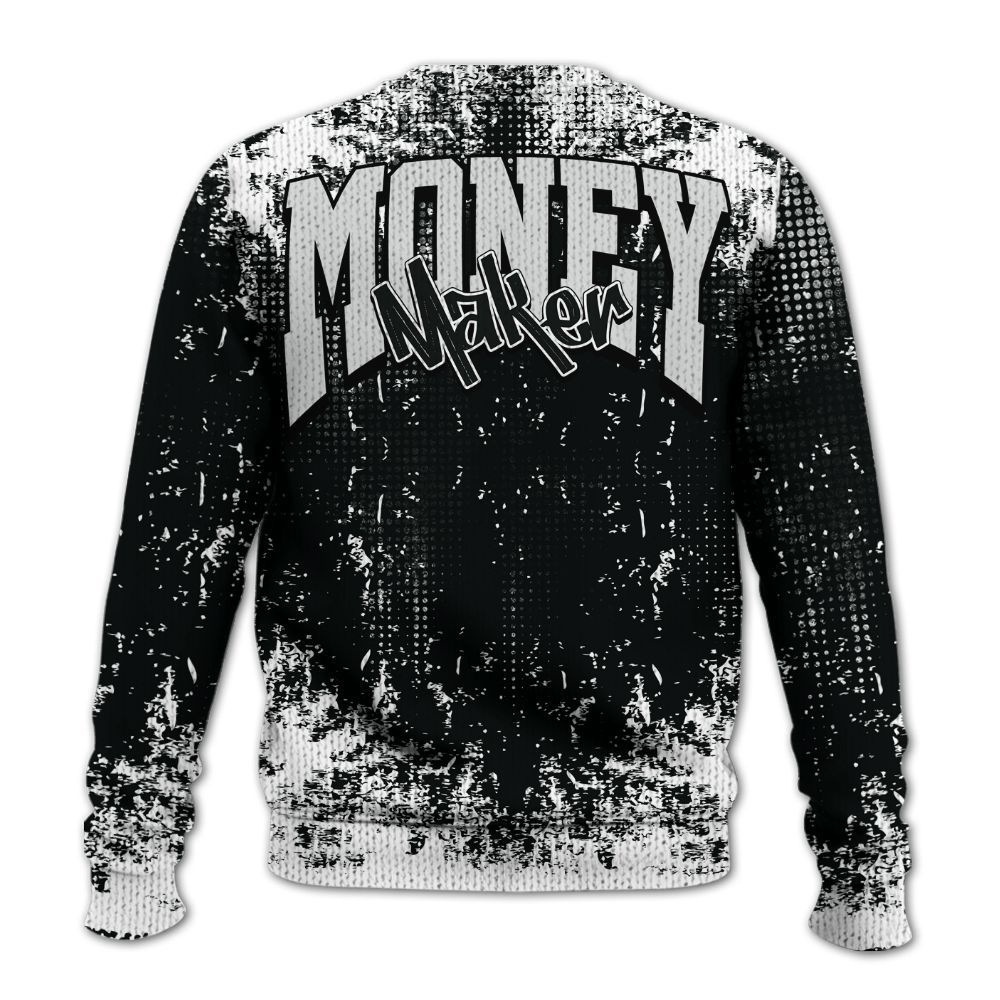 Knitted Sweater To Match Mid Space Jam 1s - Move In Silence Money Street Retro