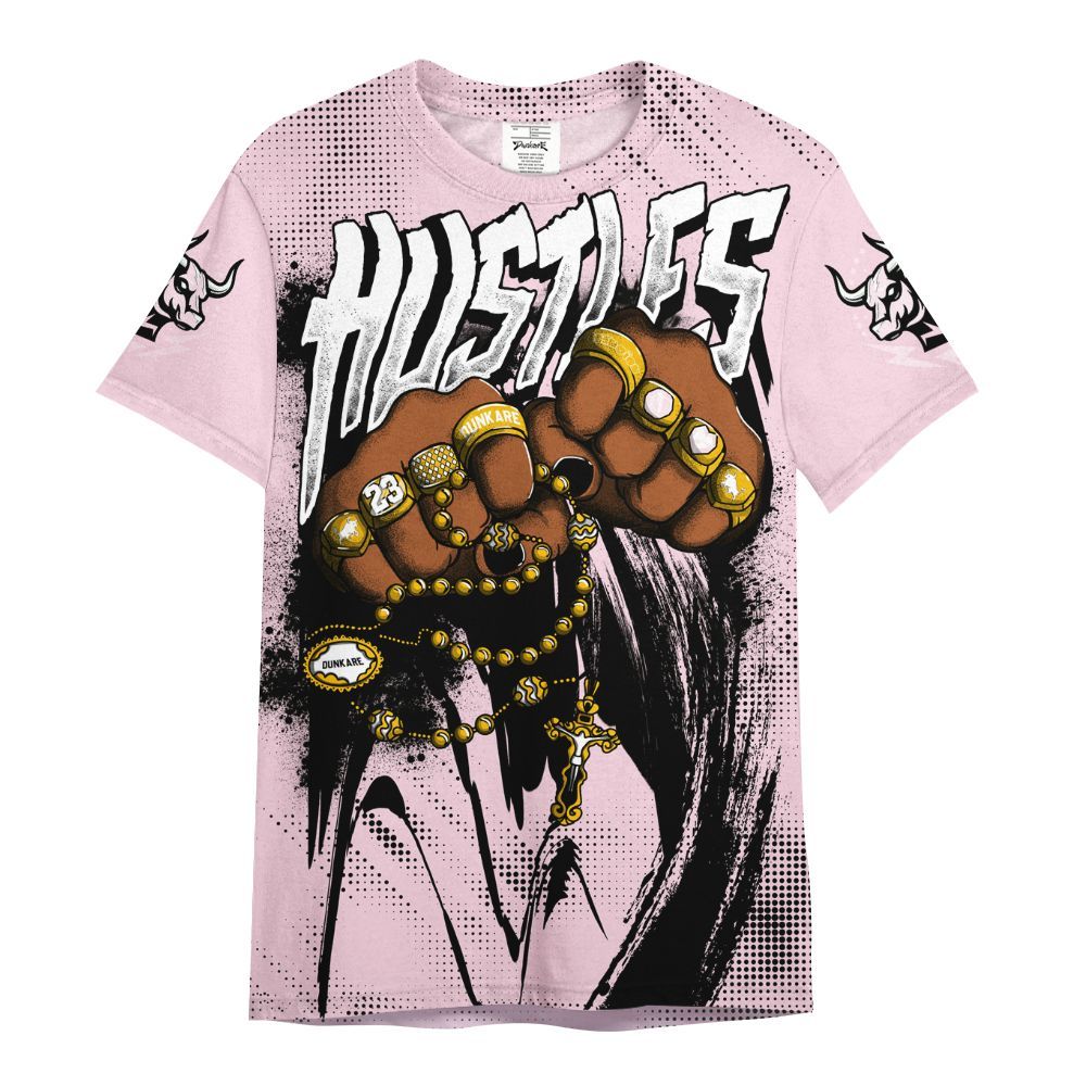 Shirt To Match Orchid 4s - Hustle Make Money All Over Print