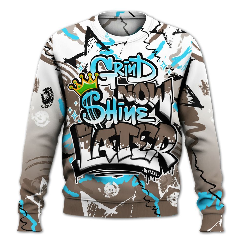 Sweatshirt To Match Olive Concord 9s - Grind Shine Later Drip All Over Print