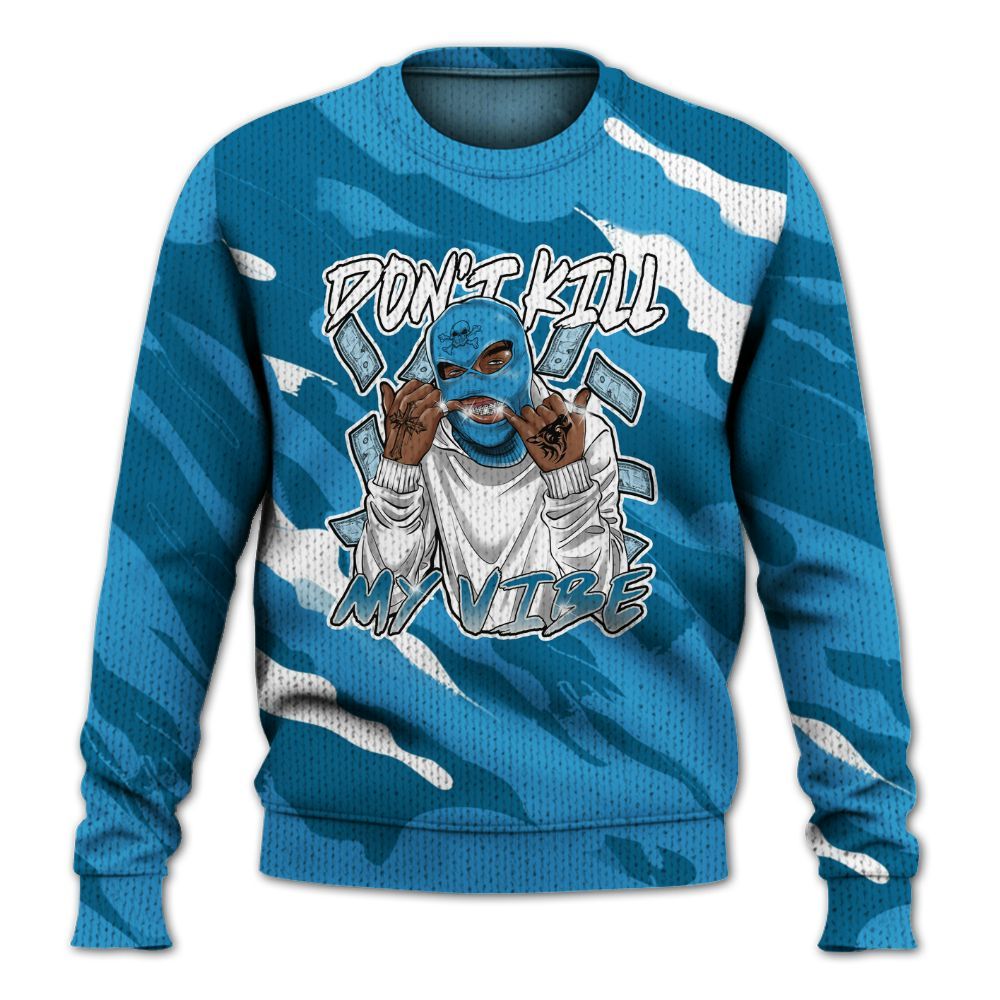 Knitted Sweater To Match Powder Blue 9s - Vibe.Unique Colored