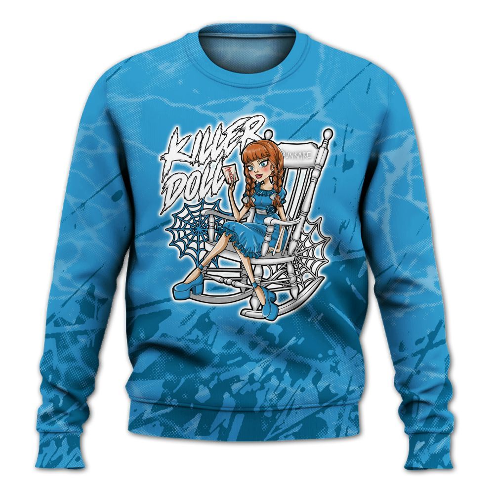 Sweatshirt To Match Powder Blue 9s - Killer Doll-A Halloween Profound All Over Print