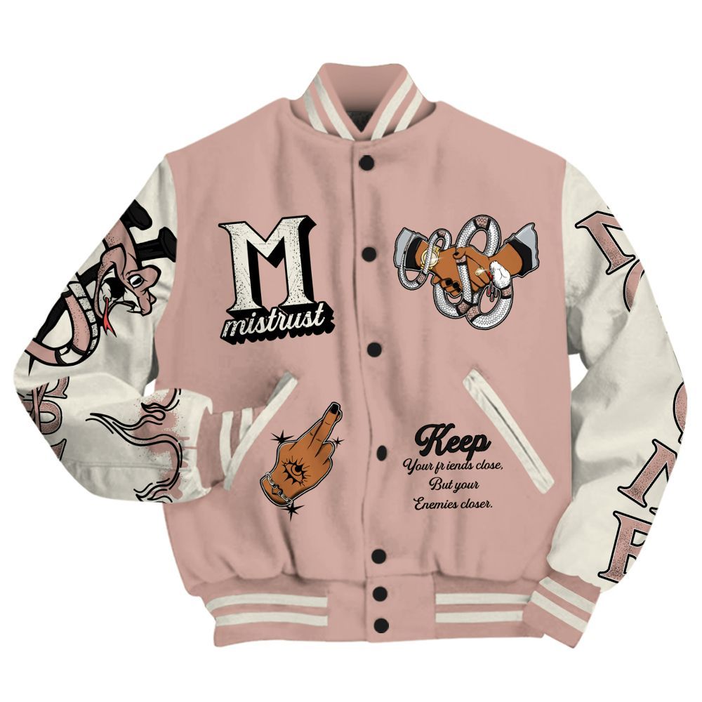Varsity Jacket To Match Air Force Low 1 Arctic Orange - Trust No One Snake-Bite Street Style All Over Print