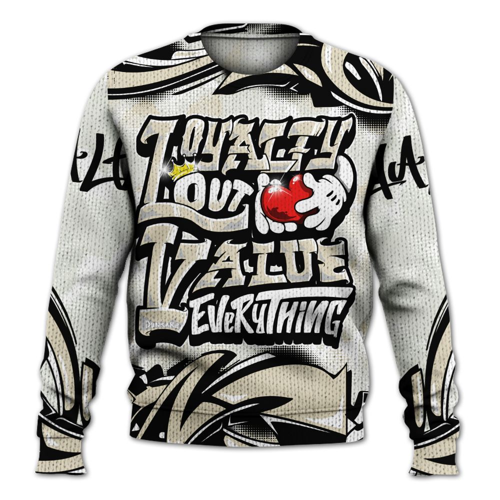 Sweater To Match Grand Finale 11s Shirt, Loyalty Out Value Graffiti Graphic